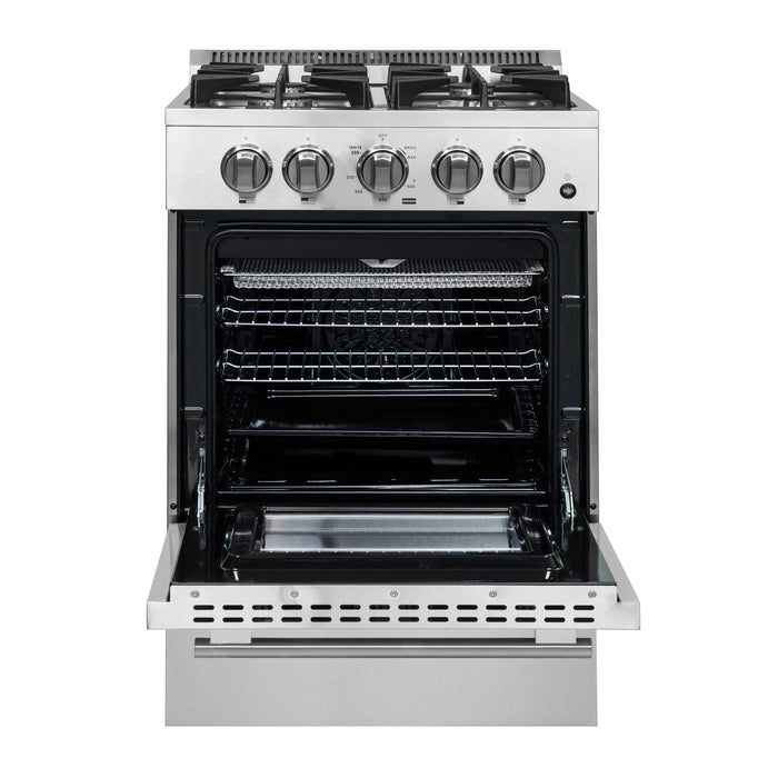 Forno Breno 24-Inch Freestanding Gas Range, Compact Design, Energy Efficient