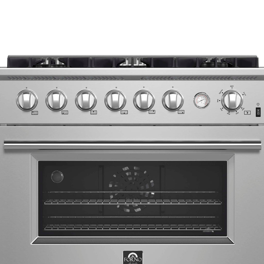 Marco 36-Inch Gas Range Stainless Steel, 6 Burners 67,000 BTU, 5.36 cu.ft. Convection Oven