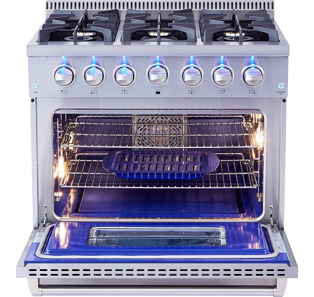 THOR Kitchen 36-Inch Professional Liquid Propane Range – HRG3618ULP