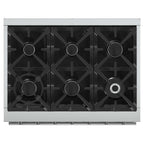 Forno Massimo 36-Inch Freestanding Gas Range, 6 Sealed Burners, Convection Oven, Energy Efficient