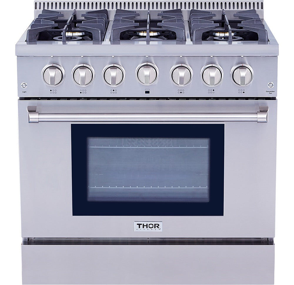THOR Kitchen 36-Inch Professional Liquid Propane Range – HRG3618ULP