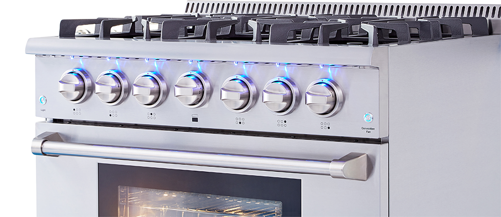 THOR Kitchen 36-Inch Professional Liquid Propane Range – HRG3618ULP