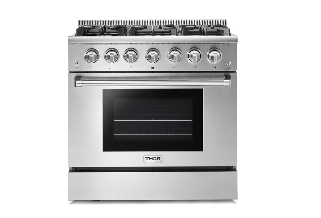 THOR Kitchen 36-Inch Professional Liquid Propane Range – HRG3618ULP
