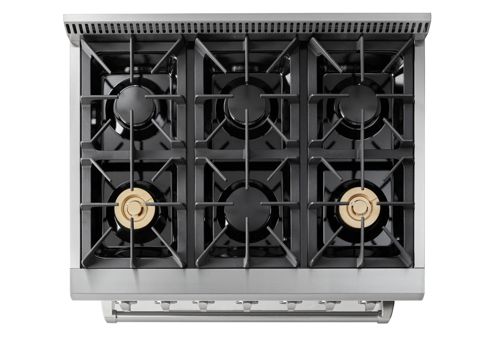 THOR Kitchen 36-Inch Professional Liquid Propane Range – HRG3618ULP
