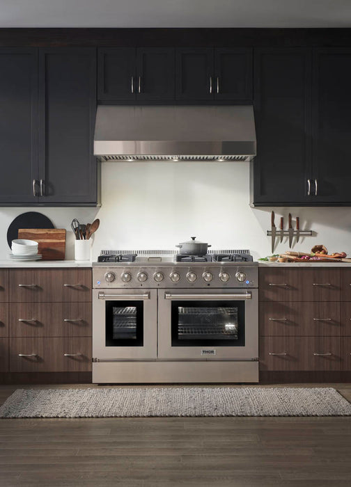 THOR Kitchen 48 Inch Dual Fuel Range in Stainless Steel – Professional – HRD4803U