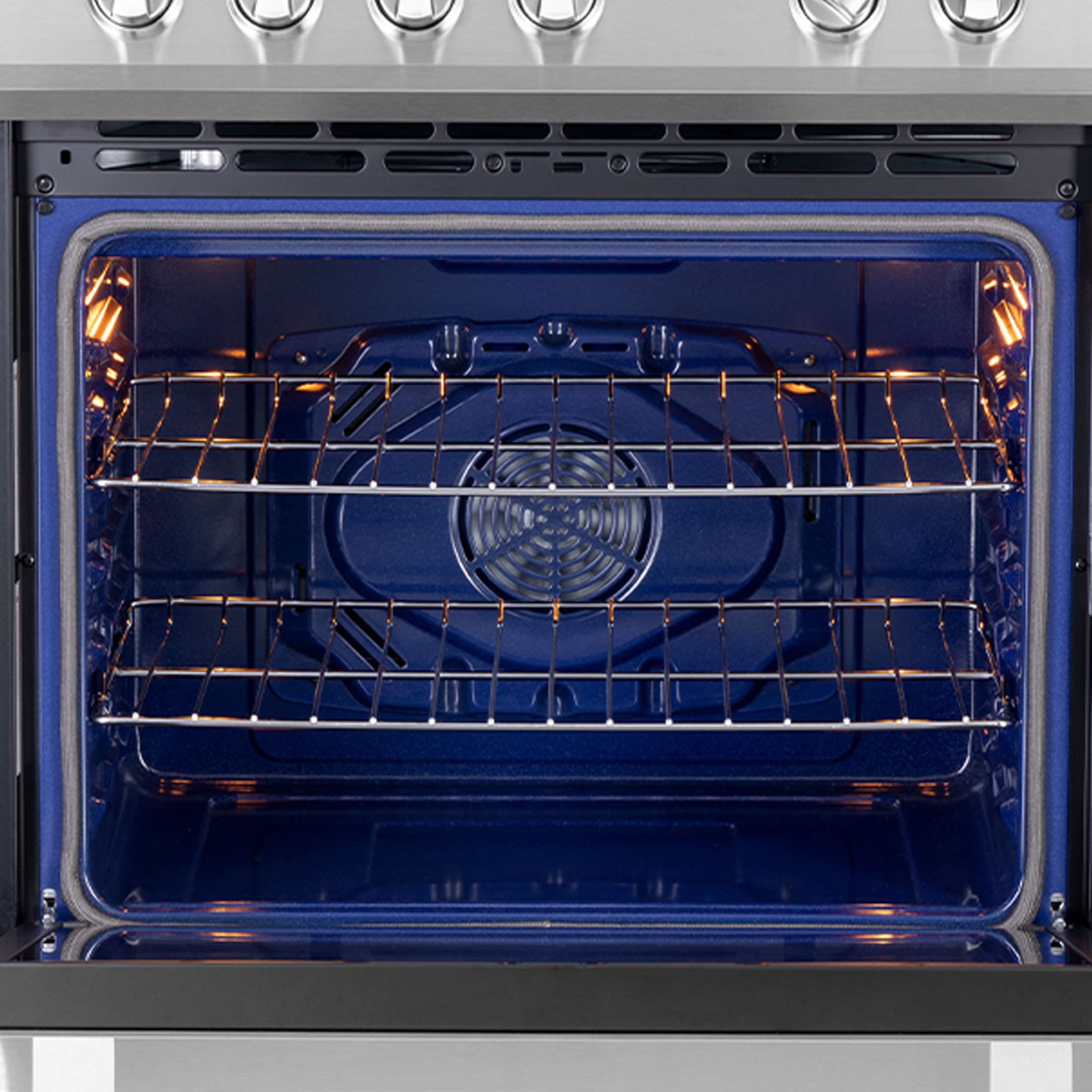 Forno Leonardo Espresso 30-Inch Slide-In Stainless Steel Induction Range, Convection Oven, 5 Cooking Zones