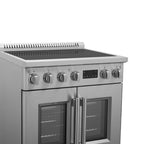 Forno Torino 30 Inch French Door Induction Range with Air Fryer and True Convection Oven