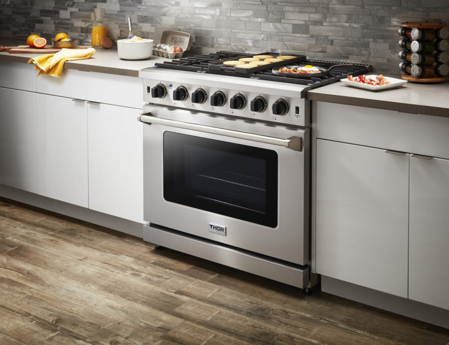 THOR Kitchen 36-Inch Liquid Propane Range – LRG3601ULP