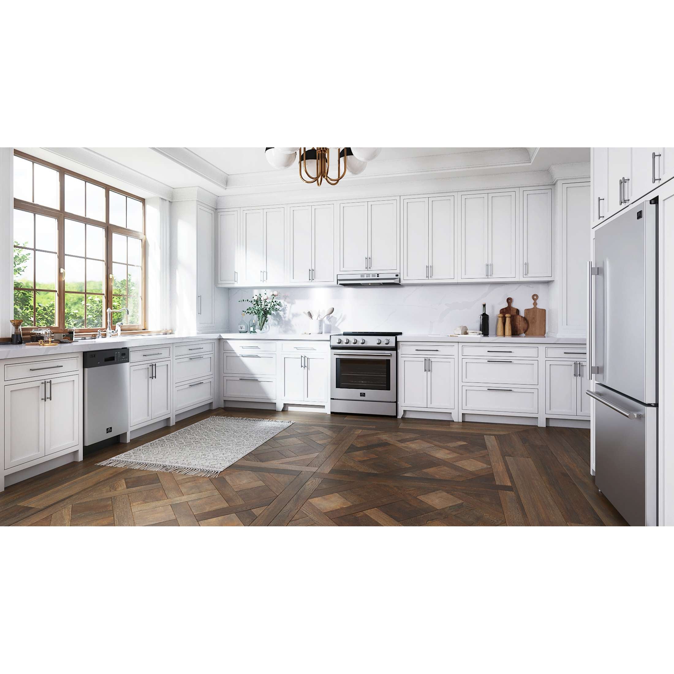 Forno Polo 18-Inch Built-In Stainless Steel Dishwasher, 8 Place Settings, ENERGY STAR Certified, 52 dBA