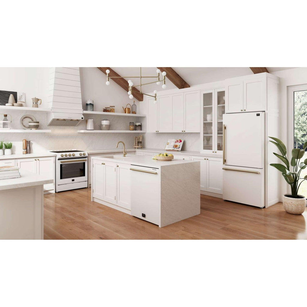 Forno Pozzo 24-Inch Built-In Tall Tub Top Control Dishwasher, White, 49 dBA, ENERGY STAR Certified