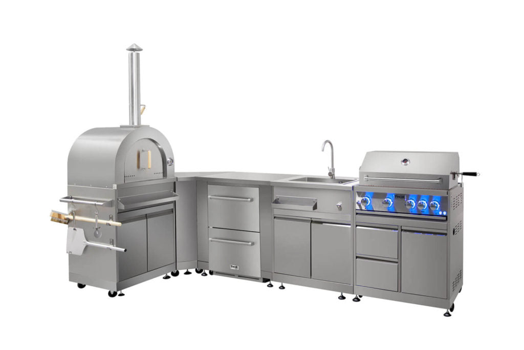 THOR Kitchen Outdoor Kitchen Pizza Oven And Cabinet – Model MK07SS304