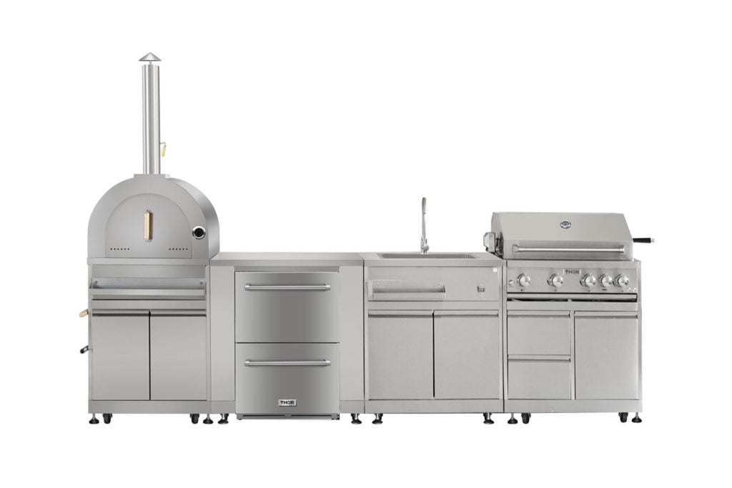 THOR Kitchen Outdoor Kitchen Pizza Oven And Cabinet – Model MK07SS304