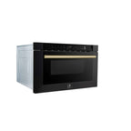 Forno Capoliveri Espresso 24-Inch Microwave Drawer, Black, 1.2 cu.ft, 1500 Watts, Built-In, Touch Control LCD Display, Auto-Touch Open/Close, 11 Power Levels, Sensor Cooking