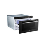 Forno Capoliveri Espresso 24-Inch Microwave Drawer, Black, 1.2 cu.ft, 1500 Watts, Built-In, Touch Control LCD Display, Auto-Touch Open/Close, 11 Power Levels, Sensor Cooking