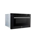Forno Capoliveri Espresso 24-Inch Microwave Drawer, Black, 1.2 cu.ft, 1500 Watts, Built-In, Touch Control LCD Display, Auto-Touch Open/Close, 11 Power Levels, Sensor Cooking