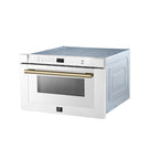 Forno Capoliveri Espresso 24-Inch Microwave Drawer, White, 1.2 cu.ft, 1500 Watts, Built-In, Touch Control LCD Display, Auto-Touch Open/Close, 11 Power Levels, Sensor Cooking