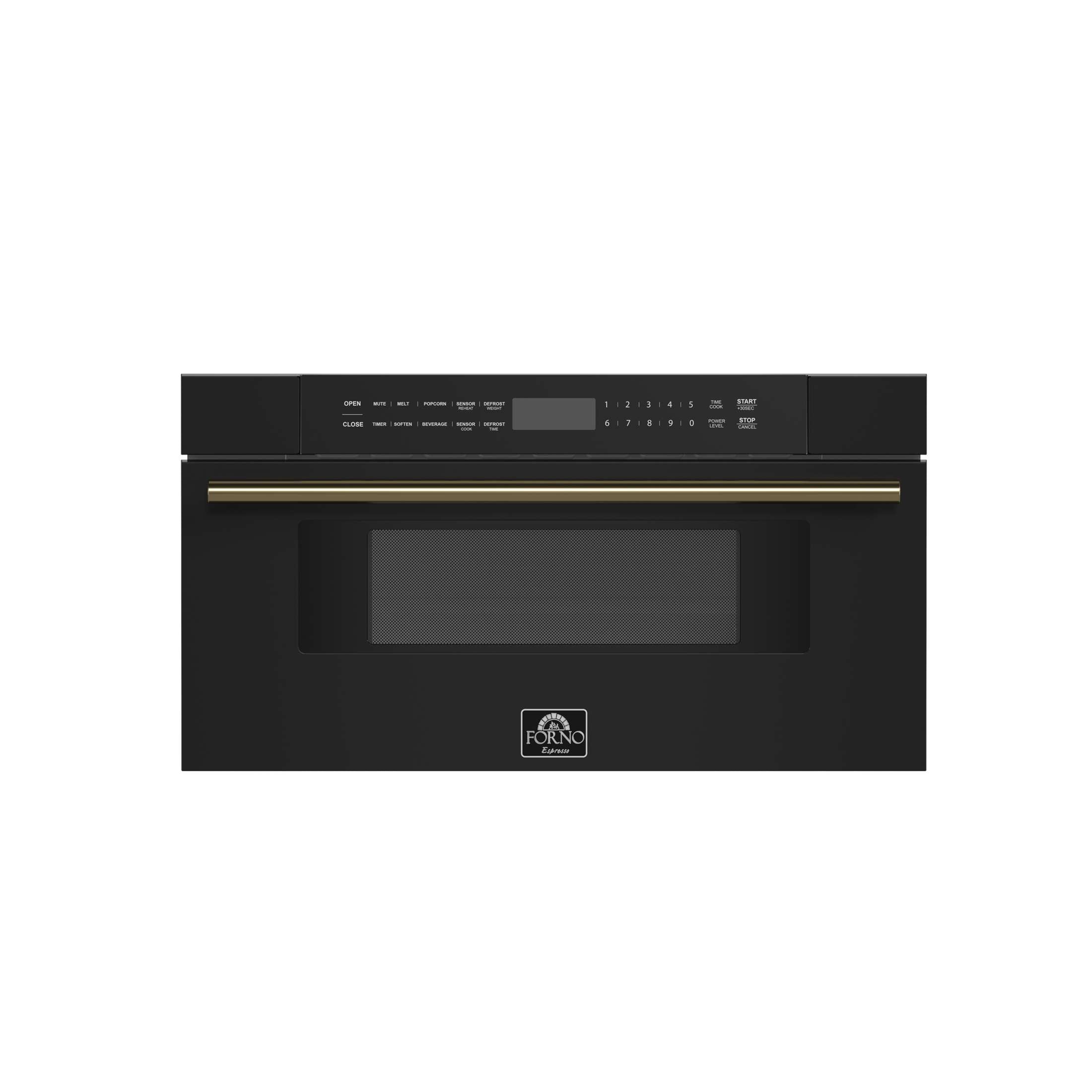 Forno Capoliveri Espresso 30-Inch Microwave Drawer, Black, 1.2 cu.ft, 1500 Watts, Built-In, Touch Control LCD Display, Auto-Touch Open/Close, 11 Power Levels, Sensor Cooking