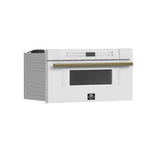 Forno Capoliveri Espresso 30-Inch Microwave Drawer, White, 1.2 cu.ft, 1500 Watts, Built-In, Touch Control LCD Display, Auto-Touch Open/Close, 11 Power Levels, Sensor Cooking