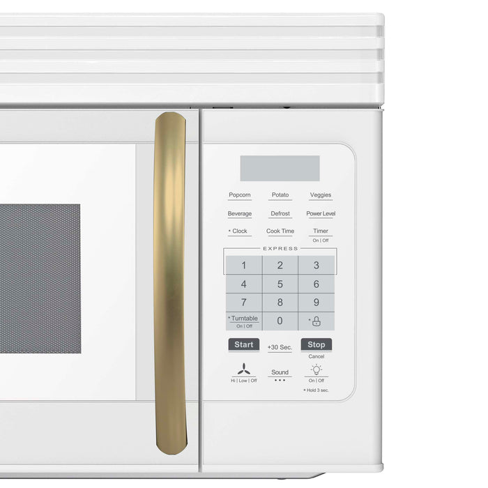 Forno Scalo 30-Inch Over the Range Microwave, White – 1.6 cu.ft, 300 CFM Vent, Touch Control, LED Light