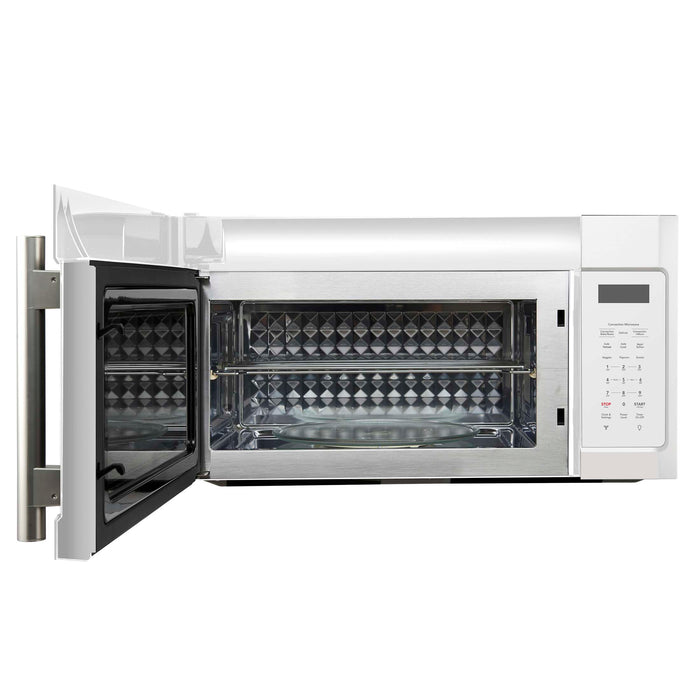 Forno Fornace 30-Inch Over the Range Convection Microwave, White – 1.5 cu.ft, 300 CFM Vent, Touch Control, LED Light