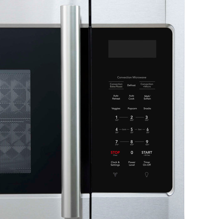 Forno Fornace 30-Inch Over the Range Convection Microwave, Stainless Steel – 1.5 cu.ft, 300 CFM Vent, Touch Control, LED Light