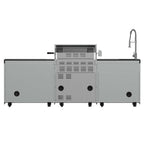 FORNO Bulnes 30-Inch BBQ, 60,000 BTU, 3 Burners with Sear & Rotisserie Infrared Burners, Stainless Steel Outdoor Kitchen with 1.8 cu.ft. Beverage Center & Black Granite Countertops