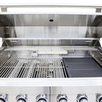 FORNO Bulnes 40-Inch BBQ, 95,000 BTU, 5 Burners, Sear & Rotisserie Infrared with Side Burner, Stainless Steel Outdoor Kitchen with 1.8 cu.ft. Beverage Center & Black Granite Countertops