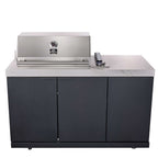 Forno Rimini Outdoor Kitchen: 30" BBQ 62,600 BTU, 4.8 cu.ft. Refrigerators, White Countertops