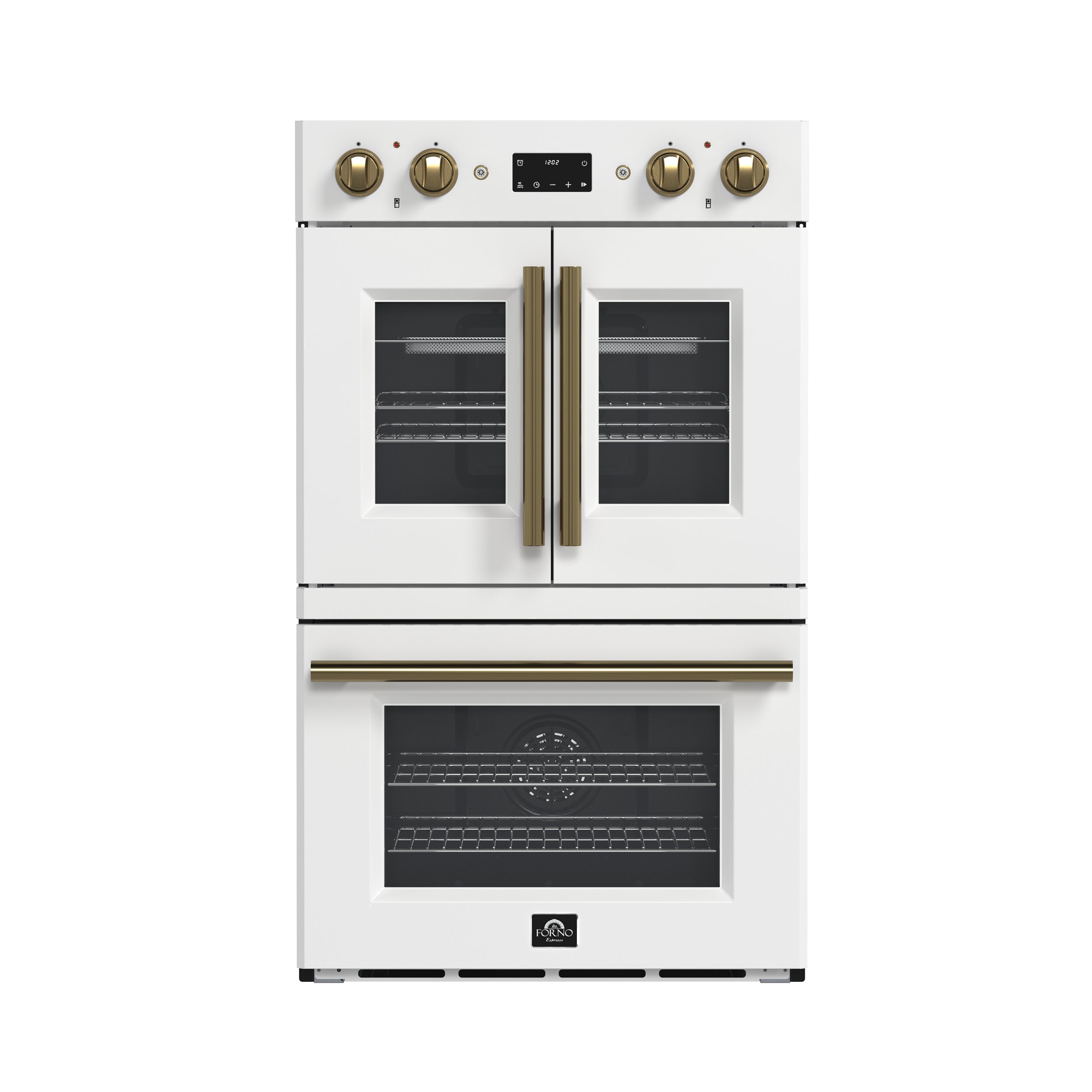 Forno Asti 30-Inch Double Electric Wall Oven with Upper French Doors i ...