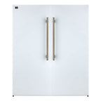 Forno Maderno 2-28-Inch Wide Convertible Refrigerator/Freezer in White, Decorative Trim, 27.2 cu.ft, 84-Inch High, ENERGY STAR Certified