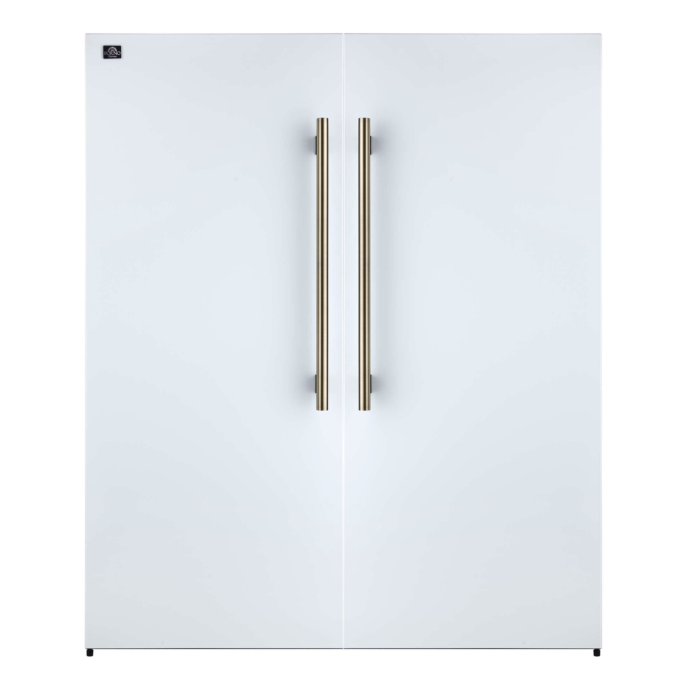 Forno Maderno 2-28-Inch Wide Convertible Refrigerator/Freezer in White, Decorative Trim, 27.2 cu.ft, 84-Inch High, ENERGY STAR Certified