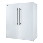 Forno Maderno 2-28-Inch Wide Convertible Refrigerator/Freezer in White, Decorative Trim, 27.2 cu.ft, 84-Inch High, ENERGY STAR Certified