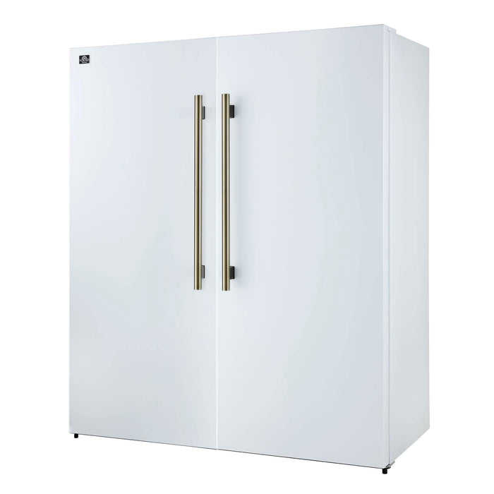 Forno Maderno 2-28-Inch Wide Convertible Refrigerator/Freezer in White, Decorative Trim, 27.2 cu.ft, 84-Inch High, ENERGY STAR Certified