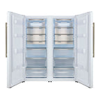 Forno Maderno 2-28-Inch Wide Convertible Refrigerator/Freezer in White, Decorative Trim, 27.2 cu.ft, 84-Inch High, ENERGY STAR Certified