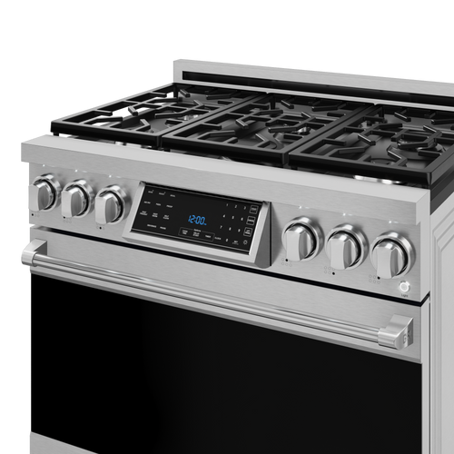 36 Inch Professional Gas Range with Tilt Panel Touch Control in Stainless Steel | Gordon Ramsay Series