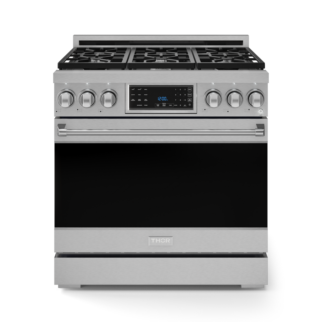 36 Inch Professional Gas Range with Tilt Panel Touch Control in Stainless Steel | Gordon Ramsay Series