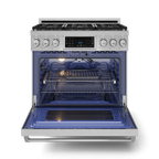 36 Inch Professional Gas Range with Tilt Panel Touch Control in Stainless Steel | Gordon Ramsay Series