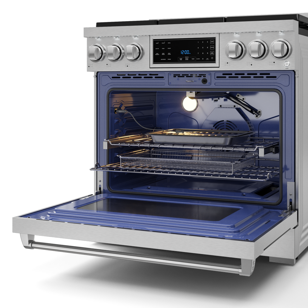 36 Inch Professional Gas Range with Tilt Panel Touch Control in Stainless Steel | Gordon Ramsay Series