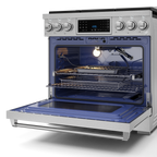 36 Inch Professional Gas Range with Tilt Panel Touch Control in Stainless Steel | Gordon Ramsay Series