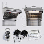 Forno Savona 36-Inch Wall Mount Range Hood, Baffle Filters, Backsplash Included