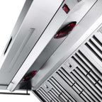 Forno Savona 48-Inch Wall Mount Range Hood, Baffle Filters, Backsplash Included