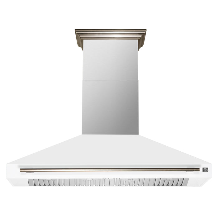 Forno Aria 60 Inch Wall-Mounted Range Hood in White