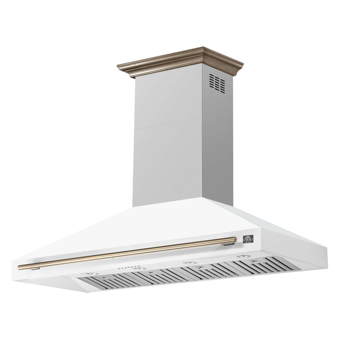 Forno Aria 60 Inch Wall-Mounted Range Hood in White
