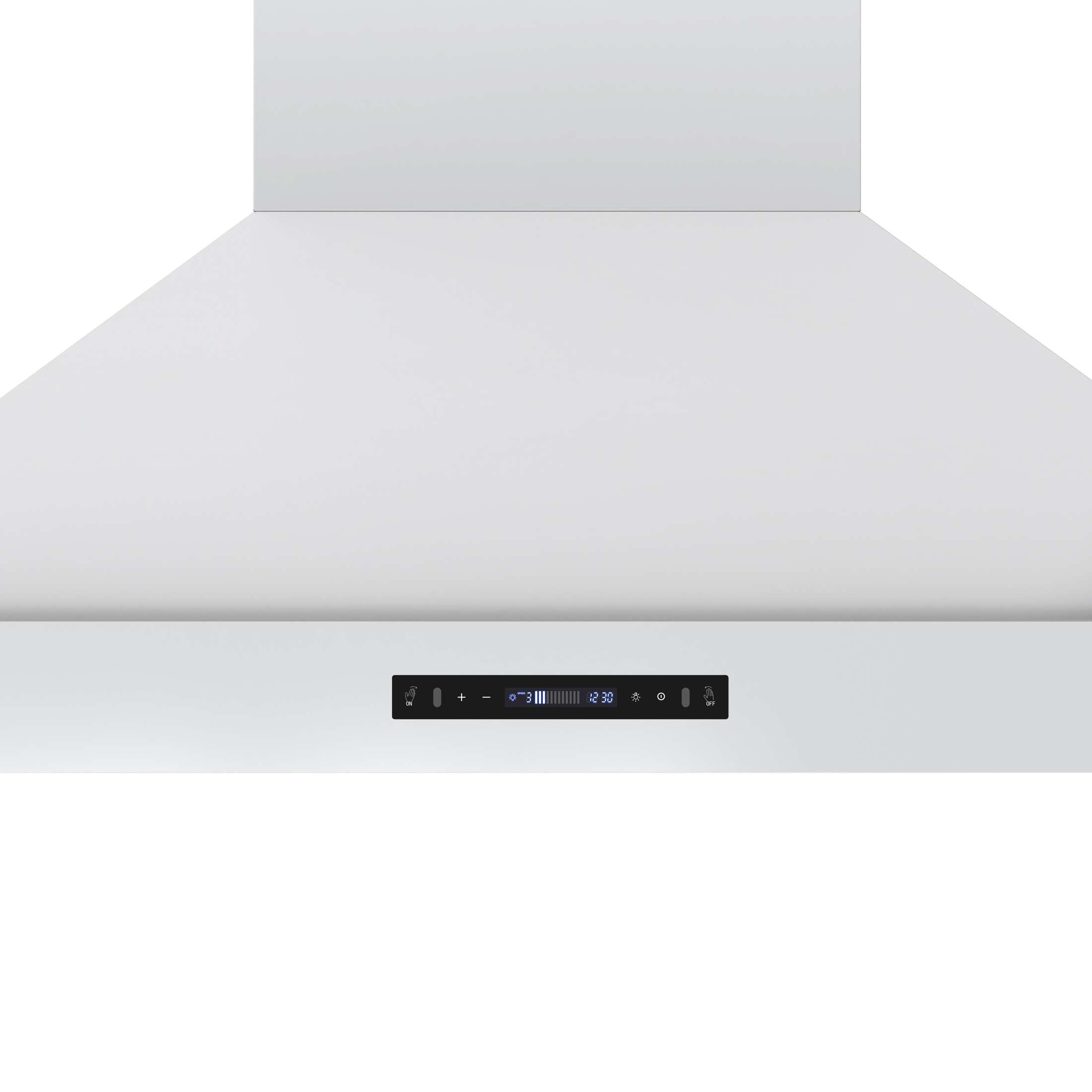 Forno Venezia 48 Inch Wall-Mounted Range Hood in White with Antique Brass Accessories, Touch Controls and Baffle Filters