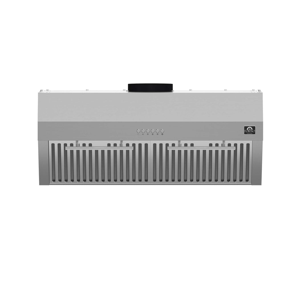 Forno Bari Espresso 30-Inch Under Cabinet Range Hood, Stainless Steel, 400 CFM, LED Lighting, Dishwasher-Safe Baffle Filters, 4-Speed Fan Control