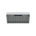 Forno Palazzo 36-Inch Wall Mounted Range Hood, Stainless Steel, Heavy Duty Baffle Filters, Remote Control