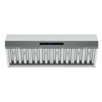 Forno Palazzo 48-Inch Wall Mounted Range Hood, Stainless Steel, Heavy Duty Baffle Filters, Remote Control