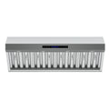 Forno Palazzo 48-Inch Wall Mounted Range Hood, Stainless Steel, Heavy Duty Baffle Filters, Remote Control