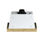 Forno Vittorio 36-Inch Wall Mount Range Hood, White with Antique Brass Trim, 424 CFM Airflow, Dishwasher-Safe Baffle Filters, Remote Control, 3-Speed Fan, Bright LED Lighting.
