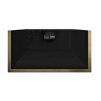 Forno Vittorio 48-Inch Wall Mount Range Hood, Black with Antique Brass Trim, 424 CFM Airflow, Dishwasher-Safe Baffle Filters, Remote Control, 3-Speed Fan, Bright LED Lighting.